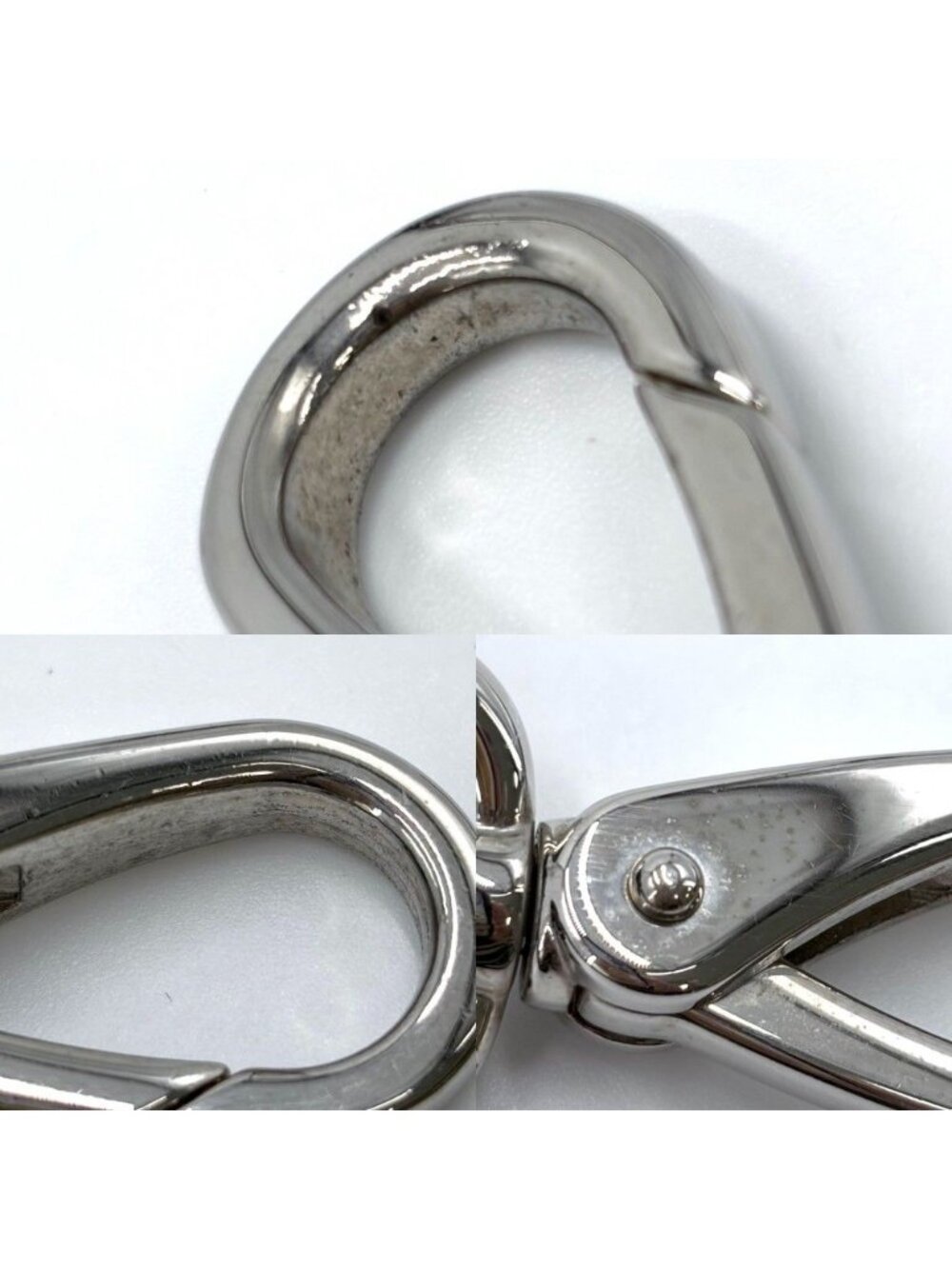 Prada Shoulder Bag Triangle Crossbody Leather Black Silver - Picture 8 of 8